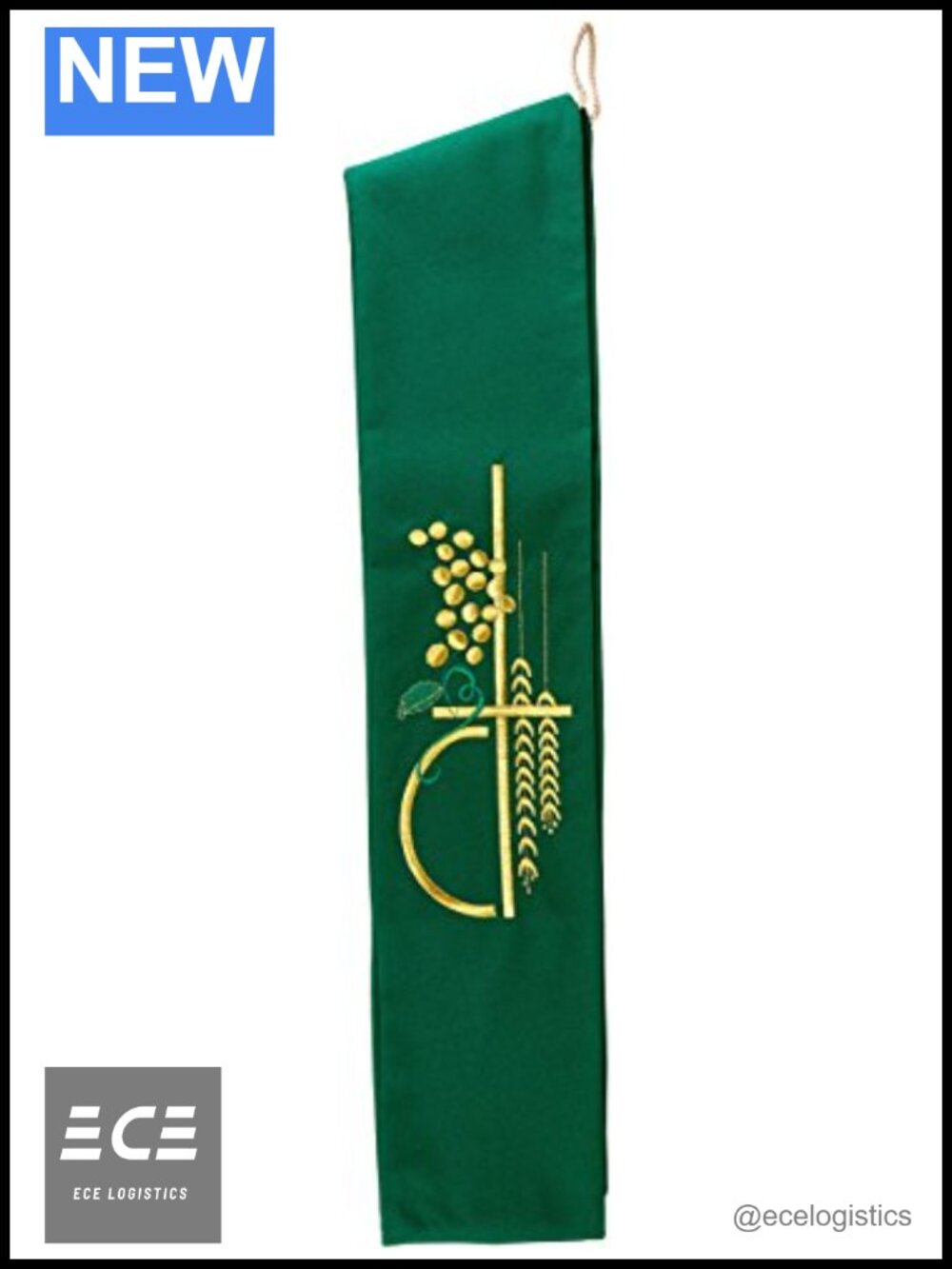 Fully Lined Polyester Stole with Gold Embroidery